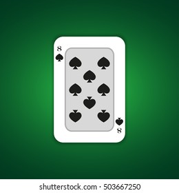 Eight of spades playing card