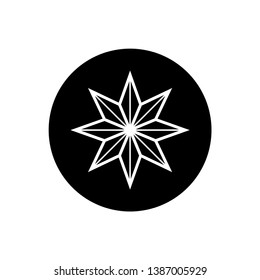 eight star icon vector illustrator