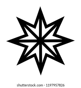 eight stars vector icon