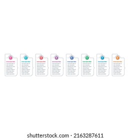 eight step informational template. digital technology infographic template. annual report, magazine, business, web, internet infographic template