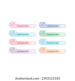 eight steps banner set. banner template for book, magazine, annual report, web, internet