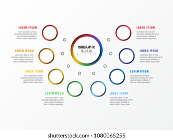 Eight Steps Design Layout Infographic Template Stock Vector (Royalty ...