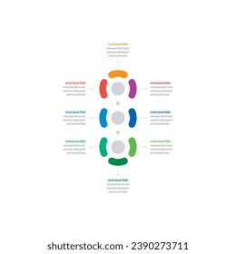 eight steps infographic template. geometric infographic template. business, internet, magazine, annual report, education information template
