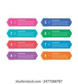 template d'informations en huit étapes. template infographique hexagonale. Template infographique pour l'industrie, l'éducation, les entreprises et la science. magazine, template d'information sur le rapport annuel