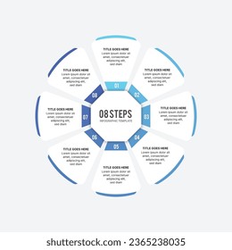 Eight Steps Options Cycle Round Infographic Template