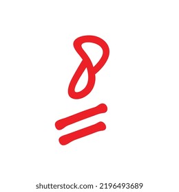 Eight test score, 8 points grade results, vector illustration