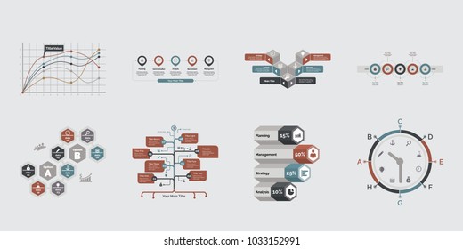 Eight Training Diagrams Templates Set