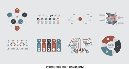 Eight Workflow Diagrams Templates Set