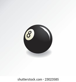 Eightball on white background