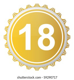 eighteen on cap