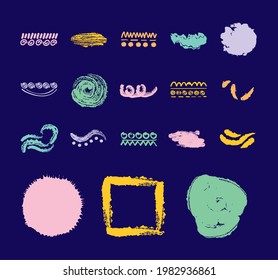 eighteen paint brushes set icons