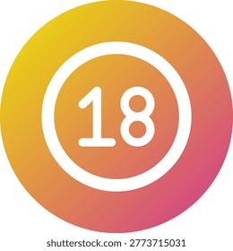 Eighteen Vector Icon Design Illustration