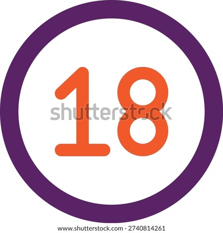 Eighteen Vector Icon Design Illustration