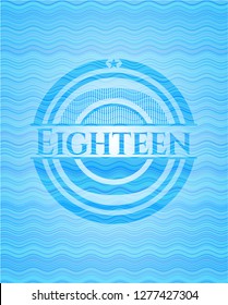 Eighteen water representation emblem.