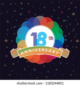 The eighteenth Anniversary logo celebrations