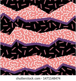 Eightees Colorful Seamless Vector Pattern