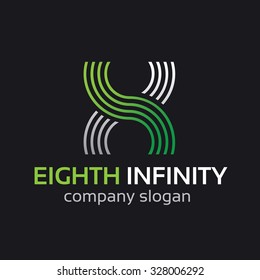 Eighth infinity logo,infinity logo design,Vector Logo template