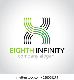 Eighth infinity logo,infinity logo design,Vector Logo template