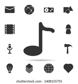 eighth note icon. Universal set of web for website design and development, app development