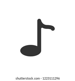 eighth note isolated simple icon
