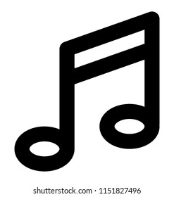 
Eighth note of music language is used for music note icon
