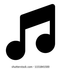 
Eighth note of music language is used for music note icon
