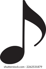 Achte Noten Symbol Musik Noten flach Symbol Vektorgrafik.