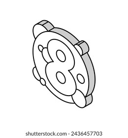 eighth number isometric icon vector. eighth number sign. isolated symbol illustration
