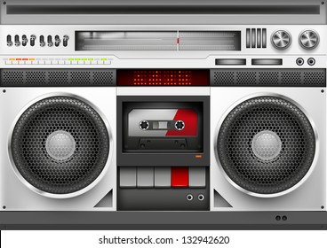 Eighties Boom Box Vector Illustration