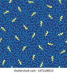 Eighties Colorful Seamless Vector Pattern