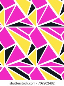 eighties style geometric shapes pattern seamless