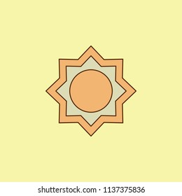 eight-pointed star colored field outline icon. Element of Arabian culture icon for mobile concept and web apps. Field outline eight-pointed star icon can used for web and mobile