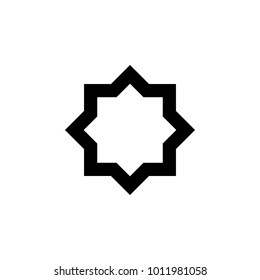 eight-pointed star icon. Element of religious culture icon. Premium quality graphic design icon. Signs, outline symbols collection icon for websites, web design, mobile app on white background
