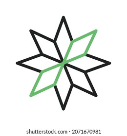 Imagen vectorial de icono Estrella de ocho puntas. También se puede usar para símbolos. Adecuado para aplicaciones móviles, aplicaciones web y medios impresos.