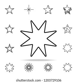 eight-pointed star line icon. Web icons universal set for web and mobile