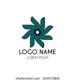 Eight-pointed star logo design template