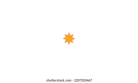 Estrella de ocho puntas sobre fondo blanco