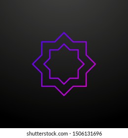 Eight-pointed star outline nolan icon. Elements of religion set. Simple icon for websites, web design, mobile app, info graphics