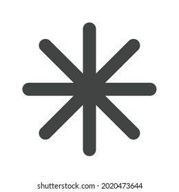 Eight-Spoked Asterisk icon vector image. Can also be used for Symbols. Suitable for mobile apps, web apps and print media.
