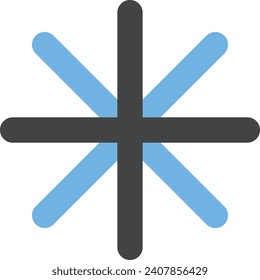 Eight-Spoked Asterisk icon vector image. Suitable for mobile application web application and print media.