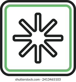 Eight-Spoked Asterisk icon vector image. Suitable for mobile application web application and print media.