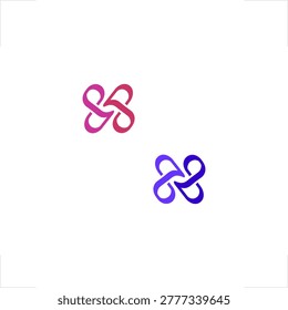 Eighty eight 88 infinity loop logo for corporate tech branding, featuring elegant interlaced curves in a minimalist style, ideal for professional business identity, software startups, and creative digital agency applications