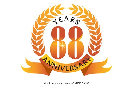 Eighty eight Years Gift Box Ribbon Anniversary 