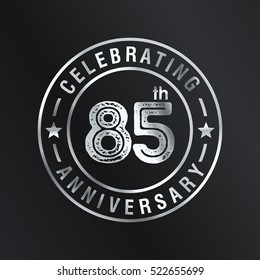 Eighty FIve anniversary celebration logotype. 85th anniversary logo collection. Anniversary label. Anniversary logo template. Anniversary sign. Vector Illustration