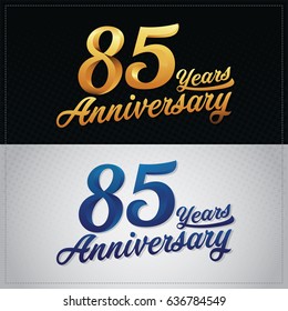 eighty five years anniversary celebration logotype. 85th logo