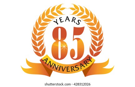 Eighty Five Years Gift Box Ribbon Anniversary 