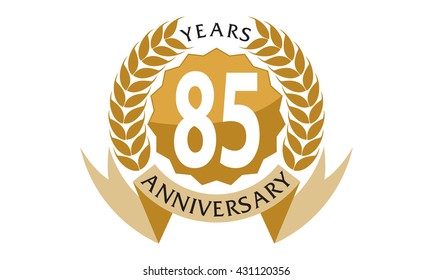  Eighty Five Years  Ribbon Anniversary 
