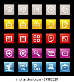 Eighty glossy icon sets - web, nature, text, shapes, business and technology