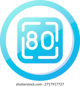 Diseño de icono de Vector de ochenta líneas