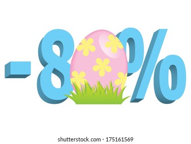 Eighty percent discount banner with Easter egg 